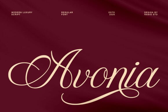 Avonia: A Refined Modern Script Font for Editorial Design