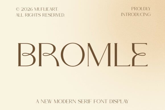 Bromle: A Modern Serif Font Display for Digital Branding