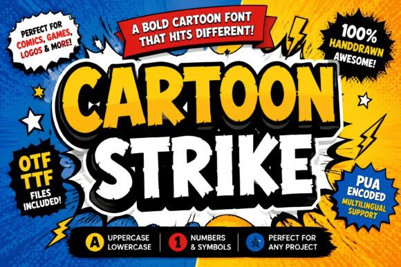 Cartoon Strike Typeface: Injecting Action into Digital Layouts