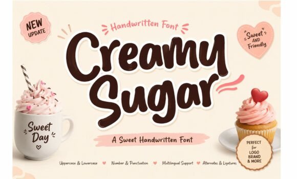 Creamy Sugar: The Sweet Handwritten Font for Creative Makers