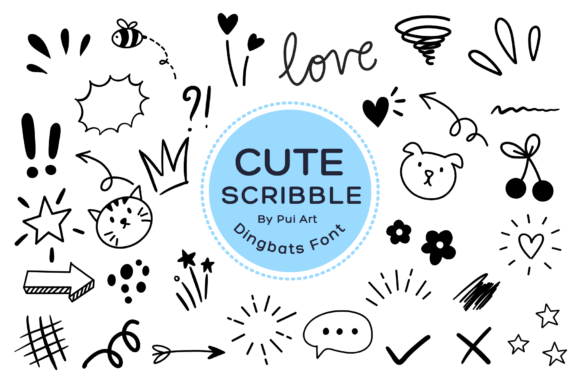 Cute Scribble Doodle Font for Playful Brand Campaigns