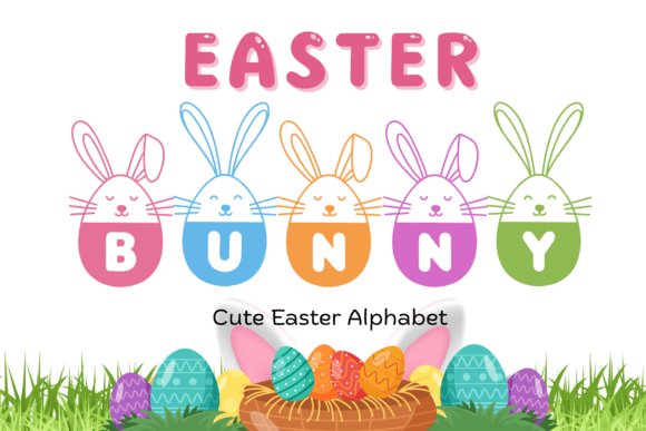 Easter Bunny Monogram: A Playful Decorative Font for Spring