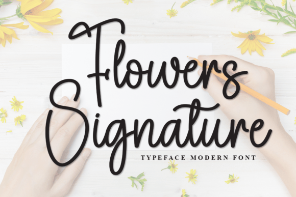 Flowers Signature: The Whimsical Handwritten Typeface for Modern Branding