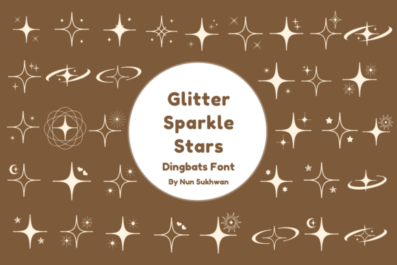 Glitter Sparkle Stars: A Sketch-Style Dingbats Font Review