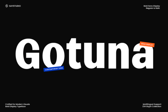 Gotuna: The Bold Sans Serif Typeface for High-Impact Campaign Design