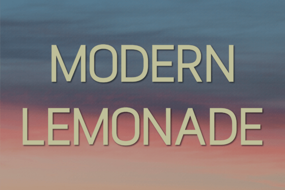 Modern Lemonade: A Classy Sans Serif Typeface for Editorial Design