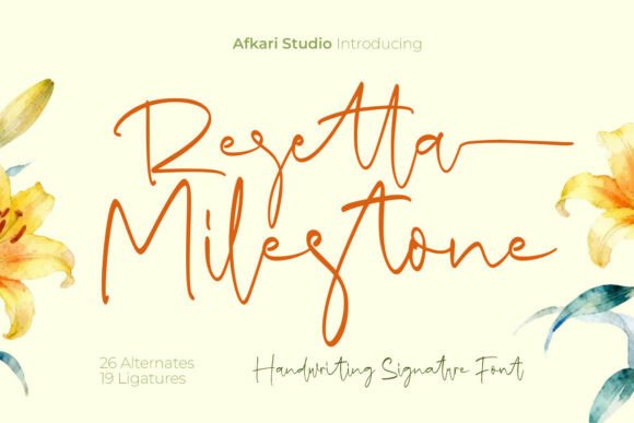 Resetta Milestone: The Modern Script Font for Editorial Design