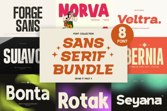 Sans Serif Bundle Collection: The Essential Typeface Kit for Modern Brands