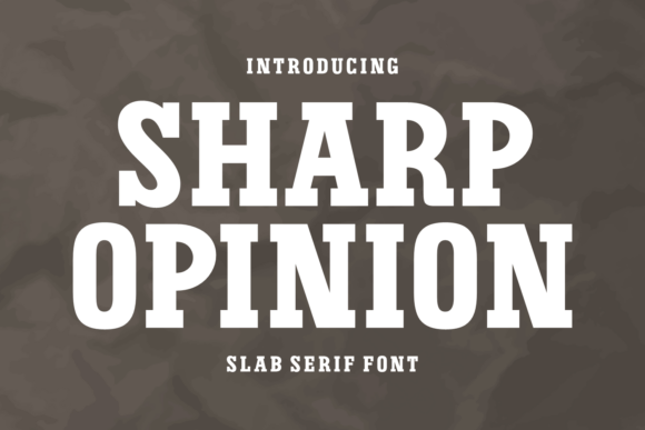 Sharp Opinion Typeface: Bold Slab Serif Fonts for Handmade Brands
