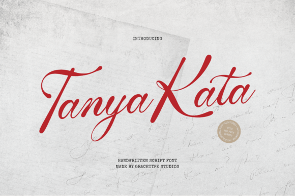 Tanya Kata: The Graceful Script Handwritten Font for Makers